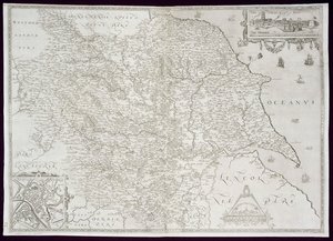 Yorkshire térképe, William Web metszete, kiadó: 1645
